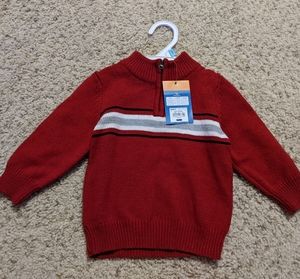 Brand New 12 month 1/2 zip sweater with tags